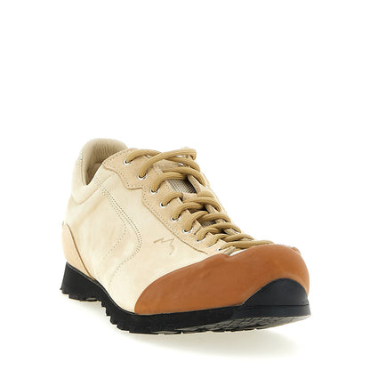 Diemme Beige Leather Athletic Sneakers