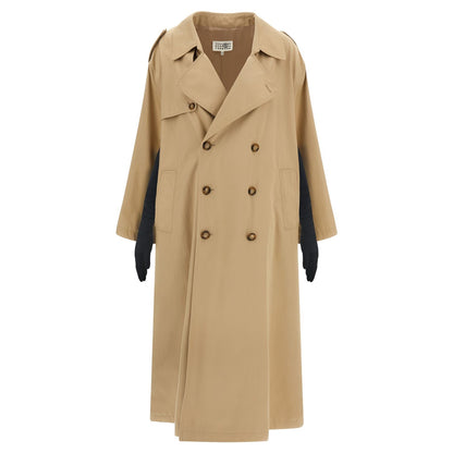 MM6 Maison Margiela Beige Cotton Coat