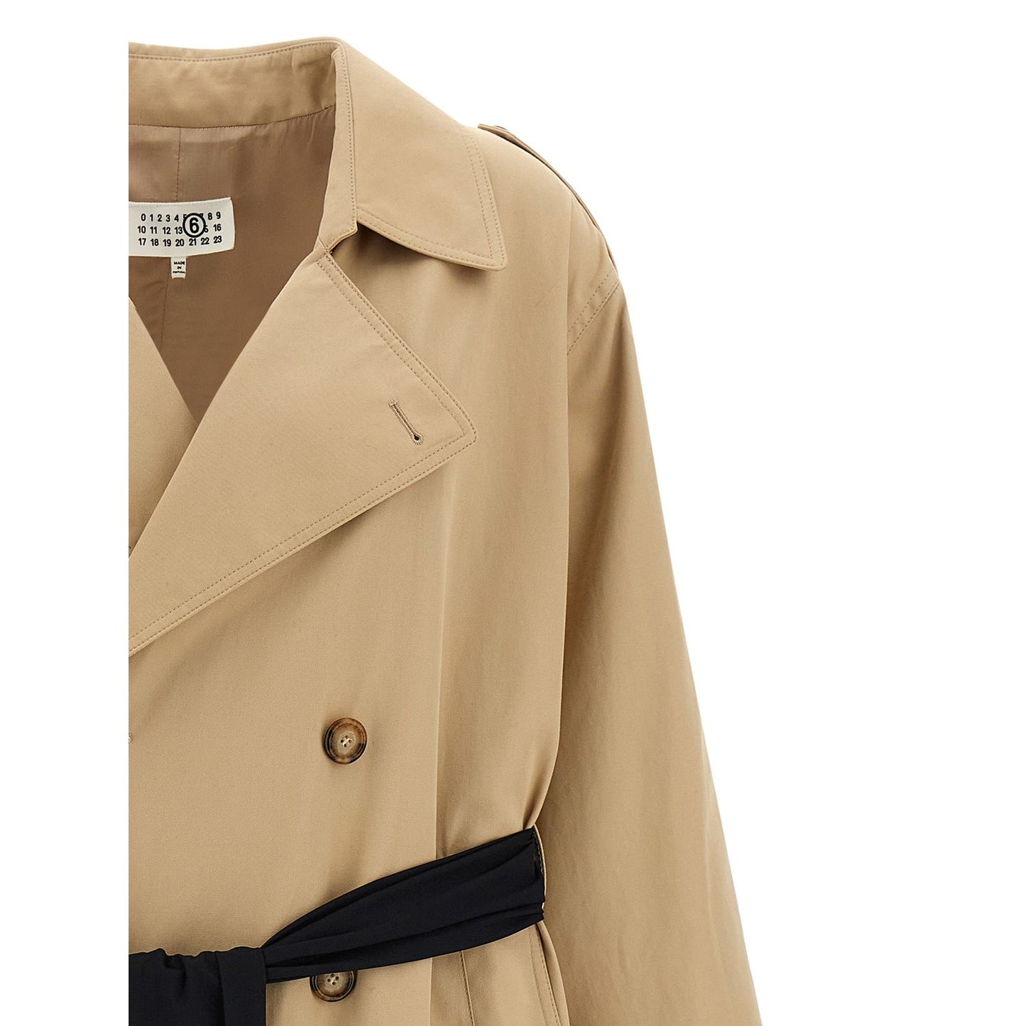 MM6 Maison Margiela Beige Cotton Coat