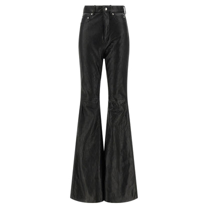 Rick Owens Black Lamb Leather Pants