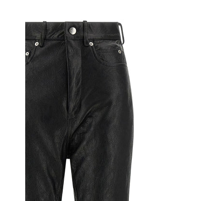 Rick Owens Black Lamb Leather Pants