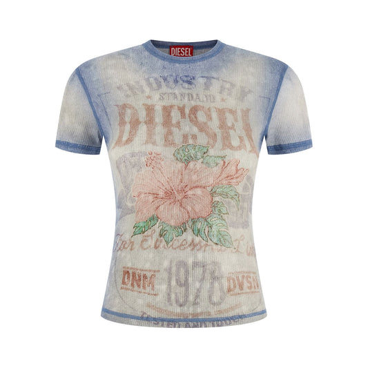Diesel Blue Cotton T-Shirt