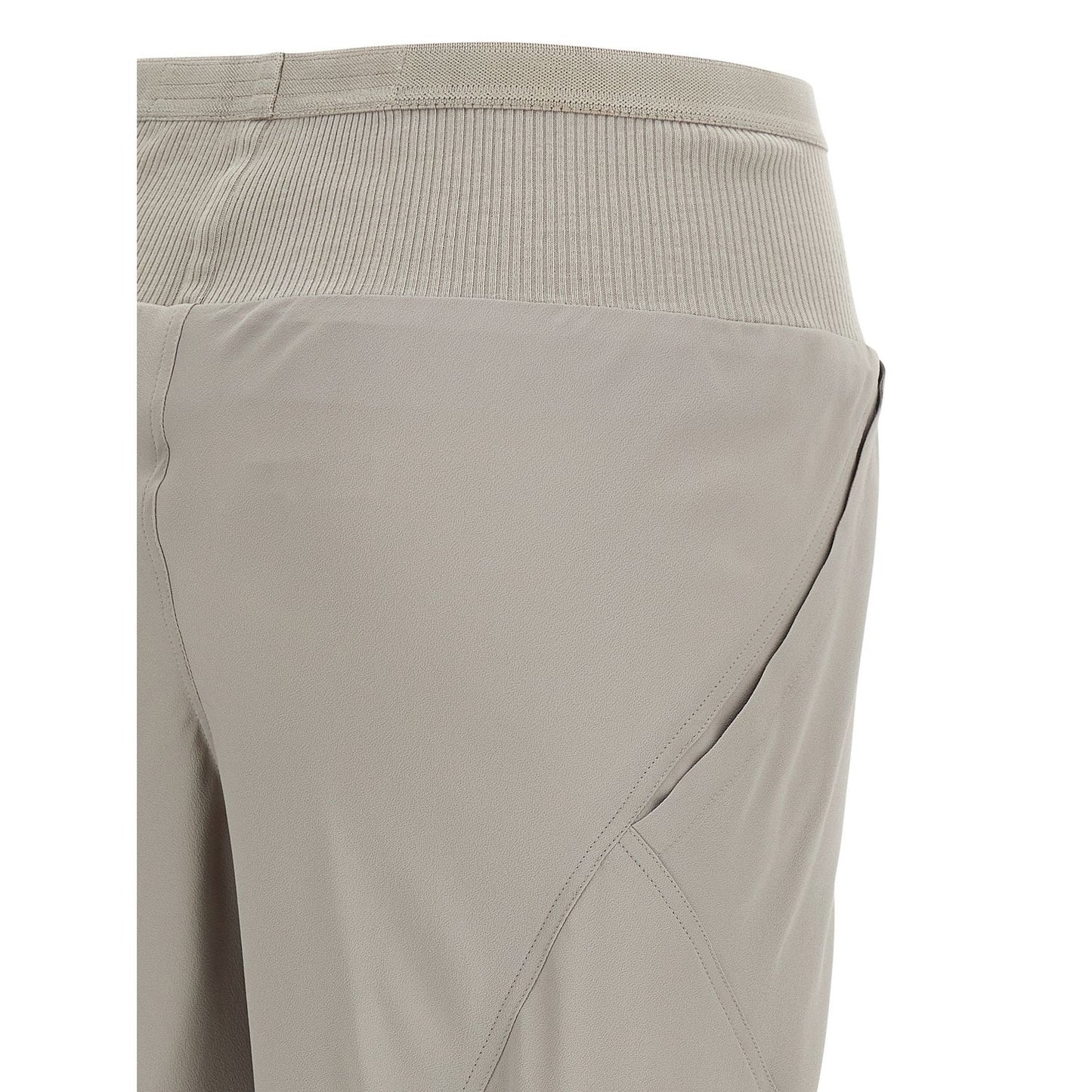 Rick Owens Gray Acetate Flared Pants