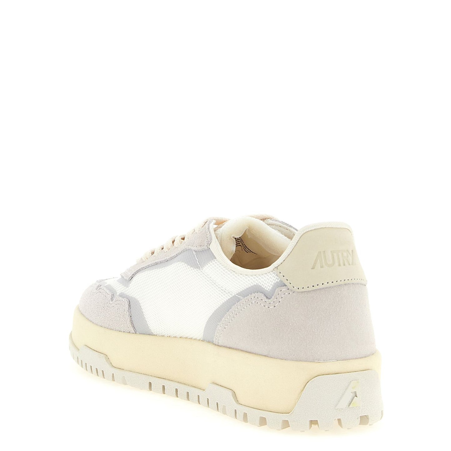 Autry Gray Cotton Low Top Sneakers