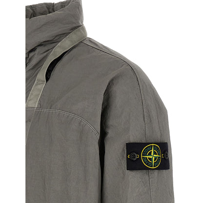 Stone Island Gray Polyamide Bomber