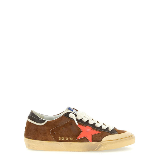 Golden Goose Brown Cowhide Low Top Sneakers