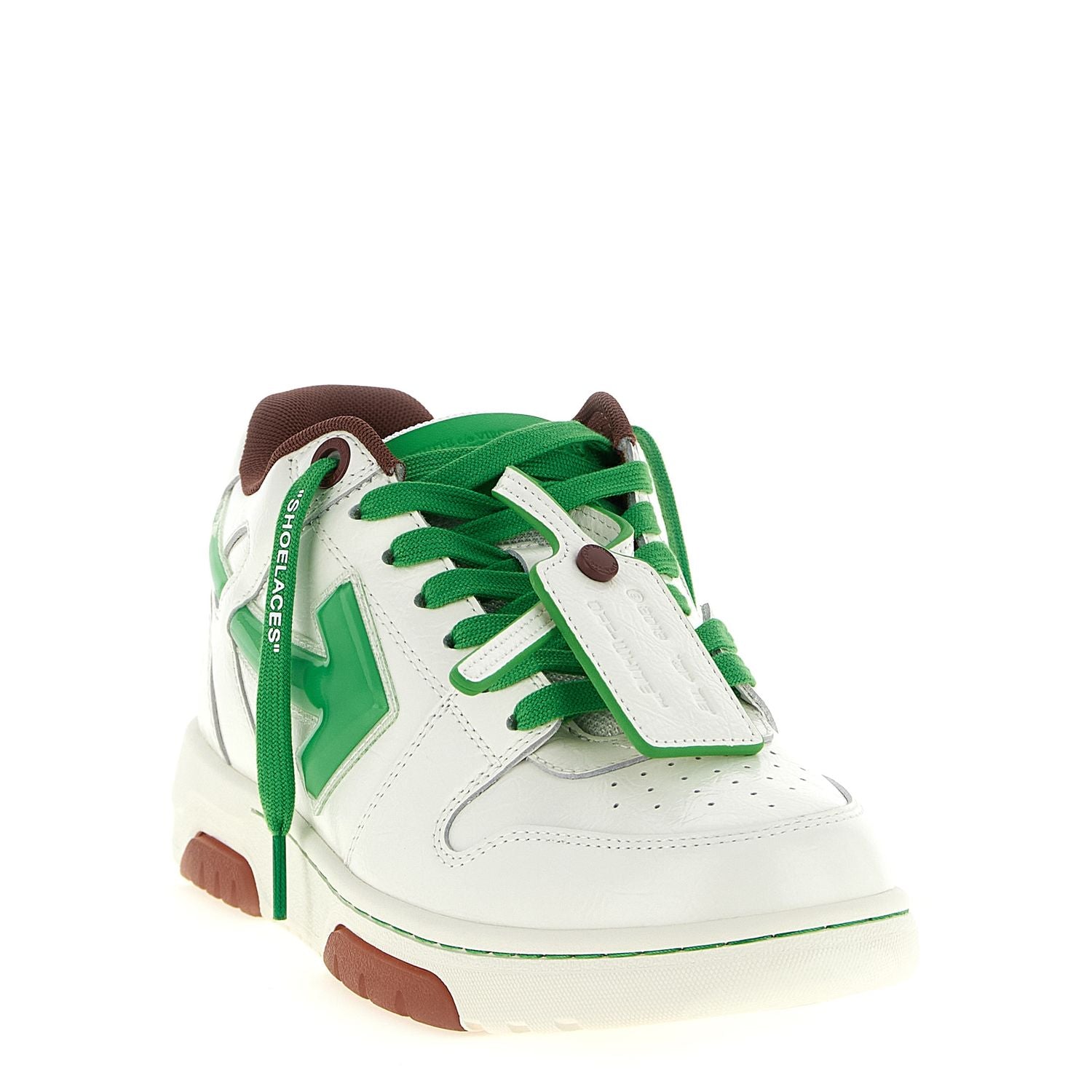 Off-White Bicolor Leather Athletic Sneakers