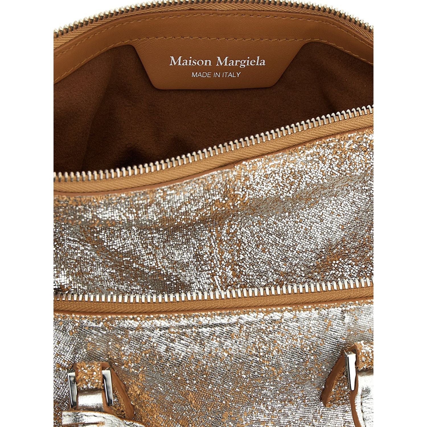 Maison Margiela Silver Lambskin Handbag