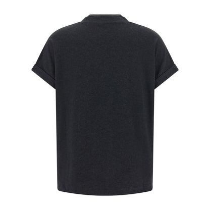 Brunello Cucinelli Gray Cotton T-Shirt