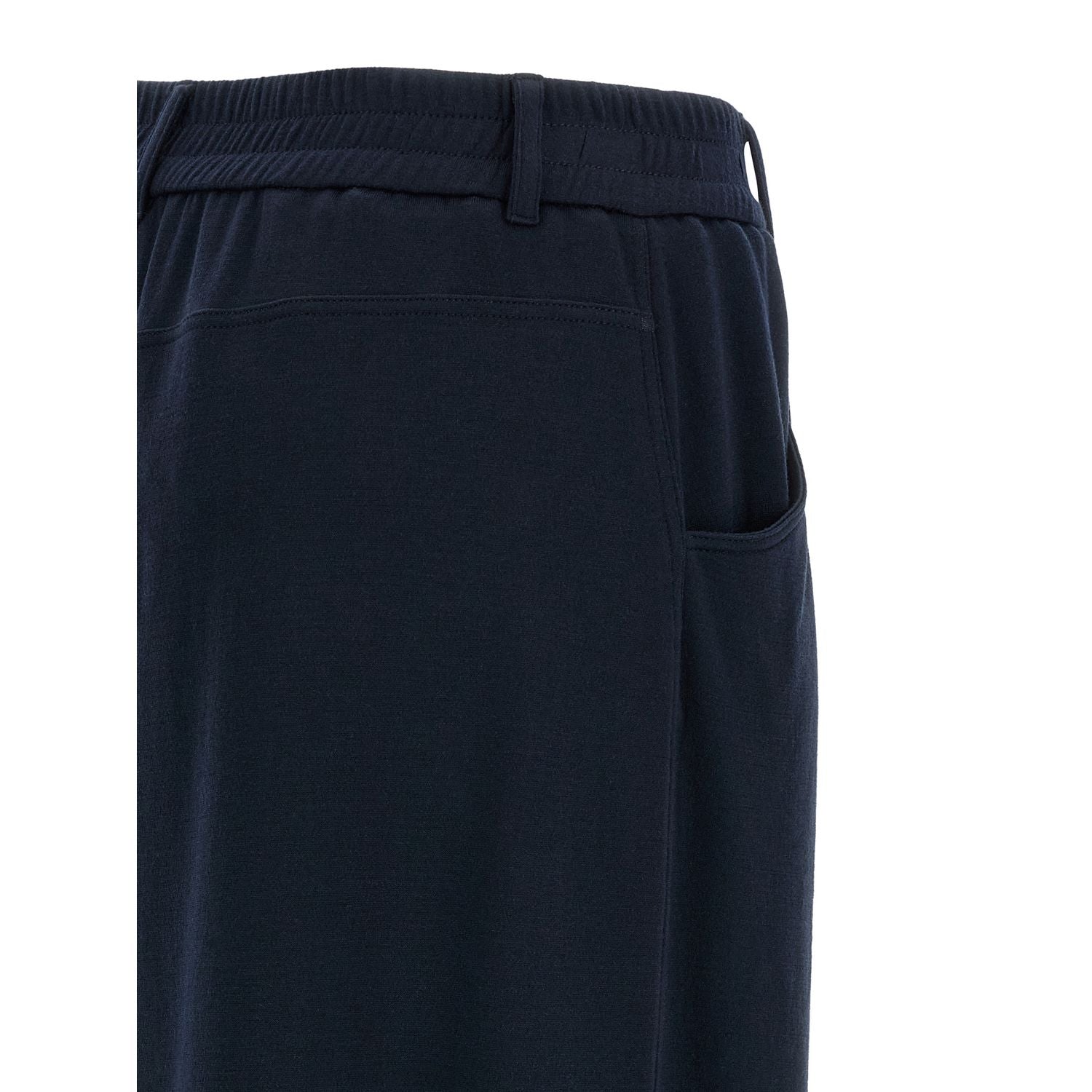 Brunello Cucinelli Blue Cotton Casual Pants