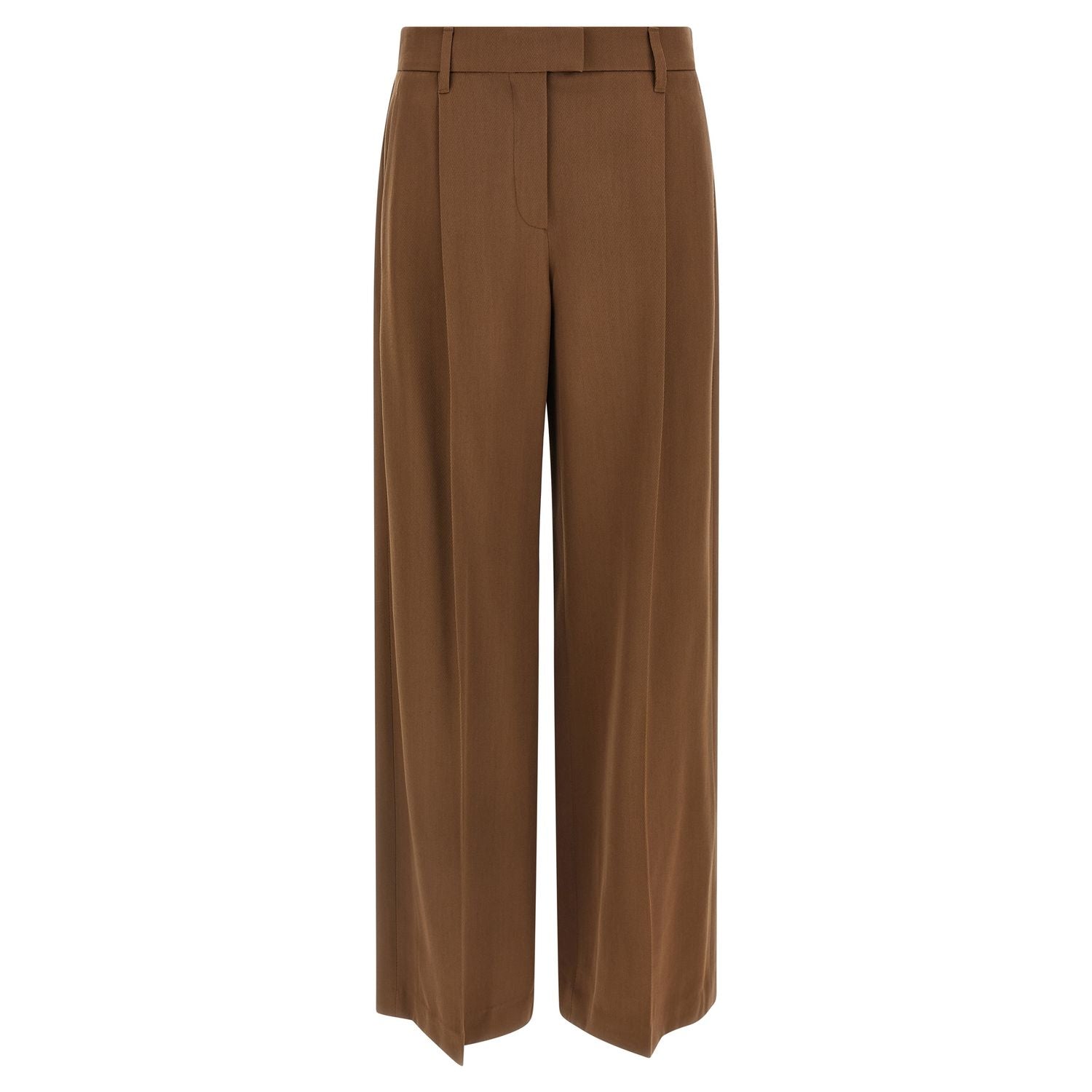 Brunello Cucinelli Brown Virgin Wool Casual Pants