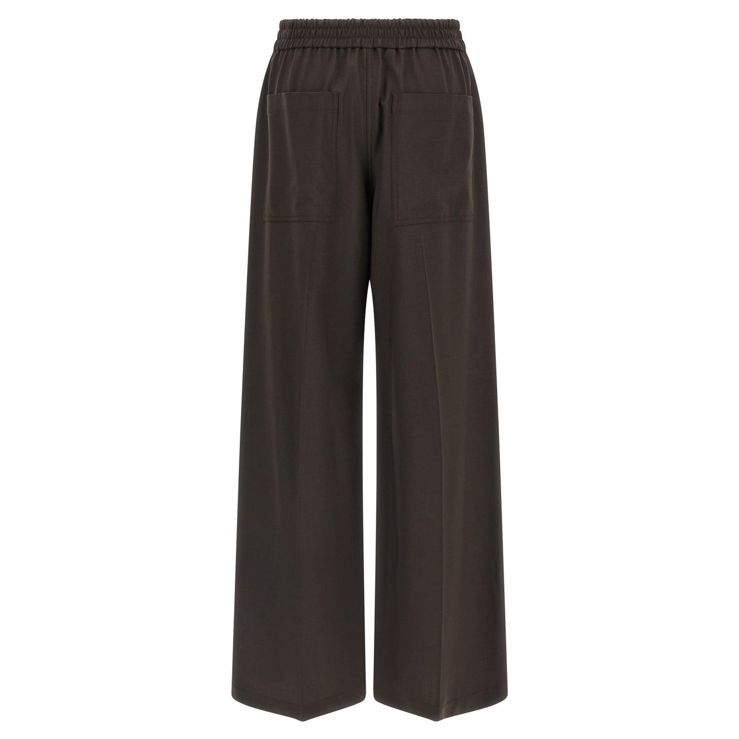 Brunello Cucinelli Brown Virgin Wool Casual Pants