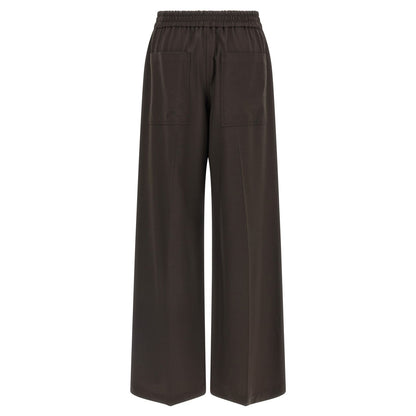 Brunello Cucinelli Brown Virgin Wool Casual Pants