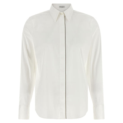 Brunello Cucinelli White Cotton Blouse