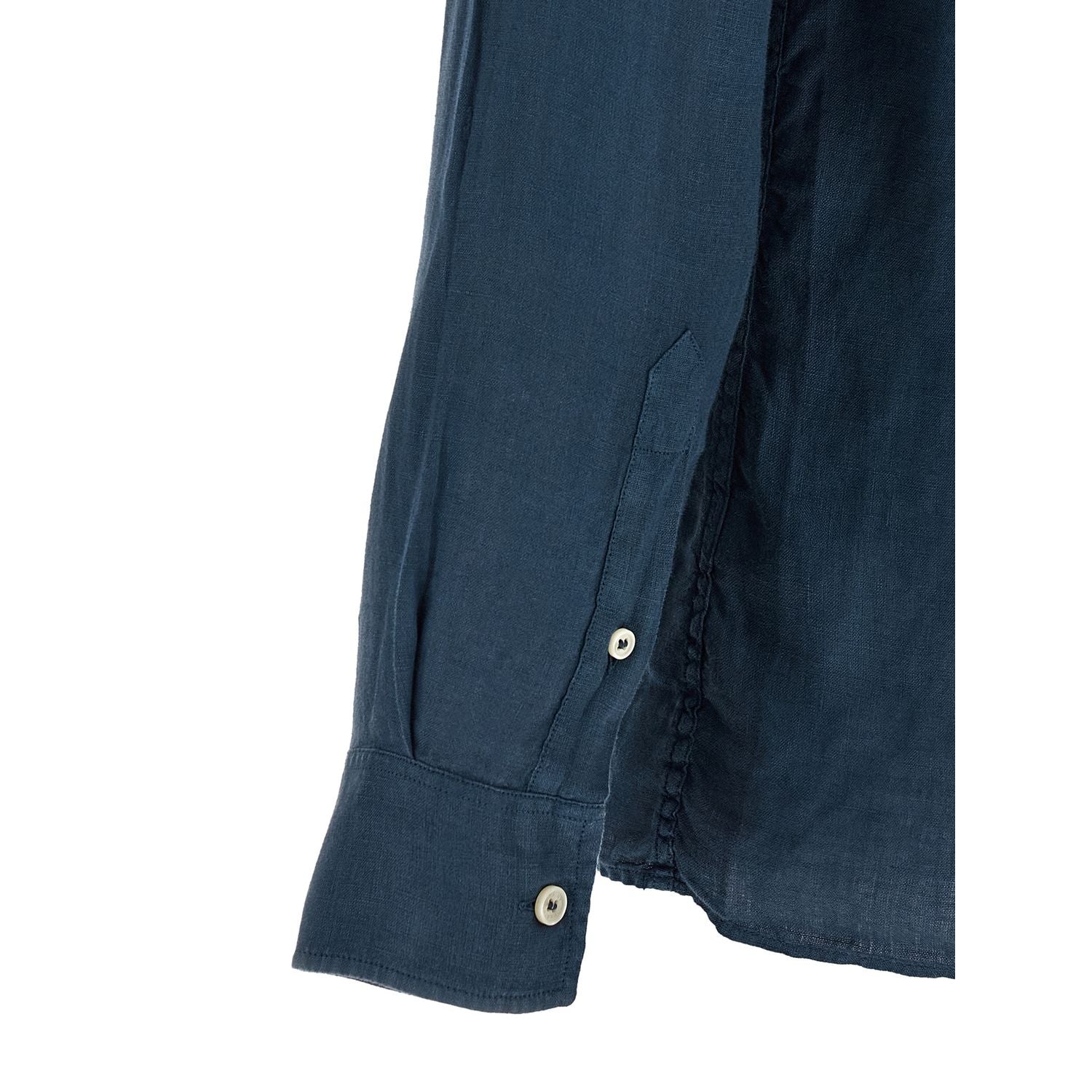 MC2 Saint Barth Blue Linen Polo Shirt