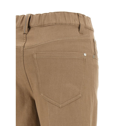 Brunello Cucinelli Beige Cotton Jeans Denim