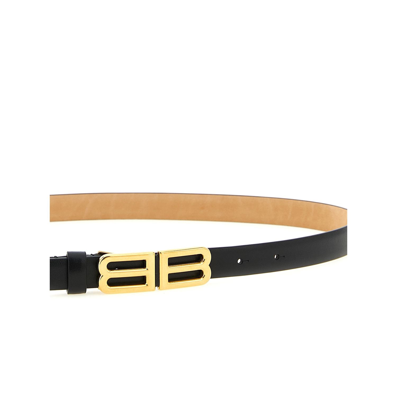 Balenciaga Black Leather Regular Belt