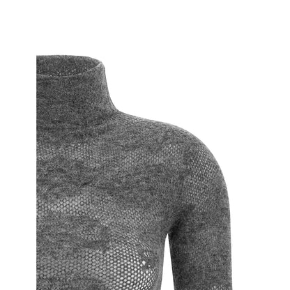 Brunello Cucinelli Gray Silk Cardigan