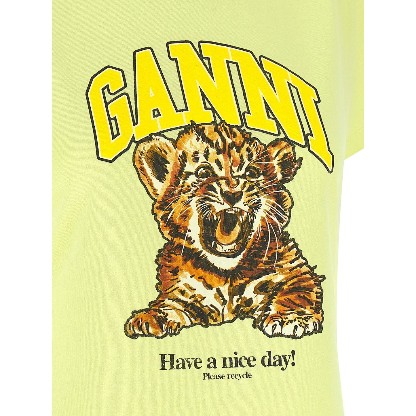 Ganni Bicolor Cotton T-Shirt