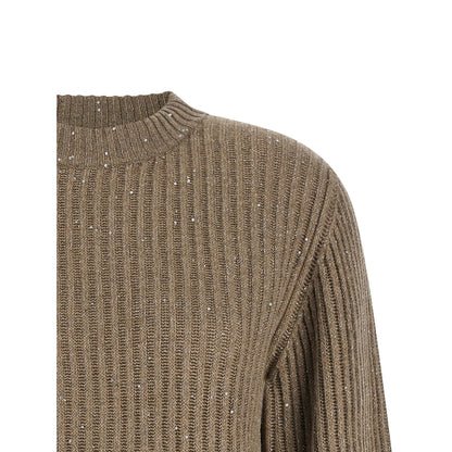 Brunello Cucinelli Beige Cashmere Cardigan