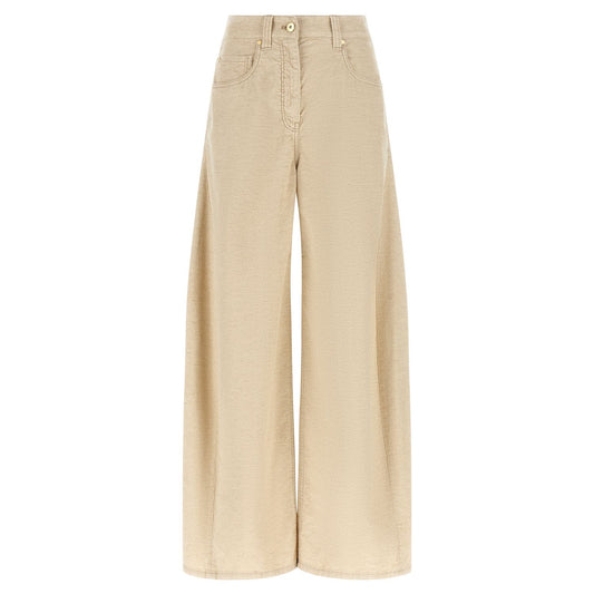 Brunello Cucinelli Beige Cotton Casual Pants