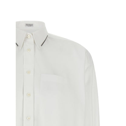 Brunello Cucinelli White Cotton Blouse