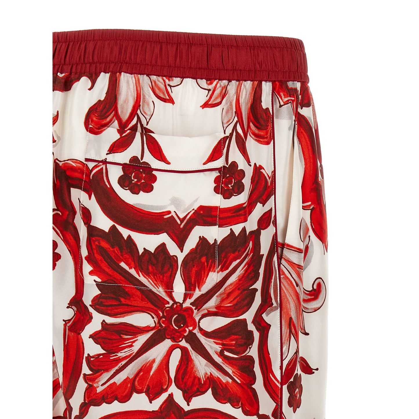 Dolce & Gabbana Multicolor Silk Casual Pants