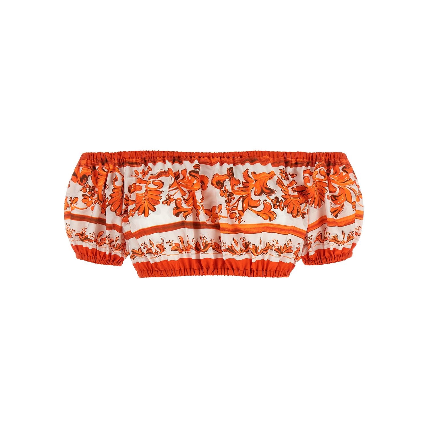 Dolce & Gabbana Orange Cotton Blouse