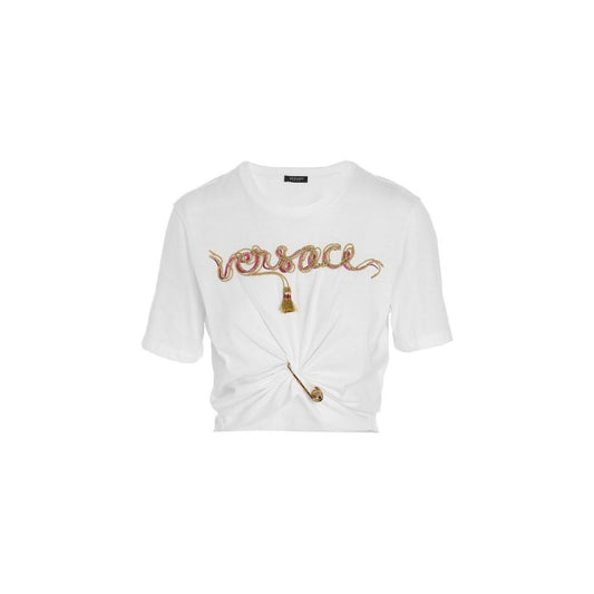 Versace White Cotton T-Shirt