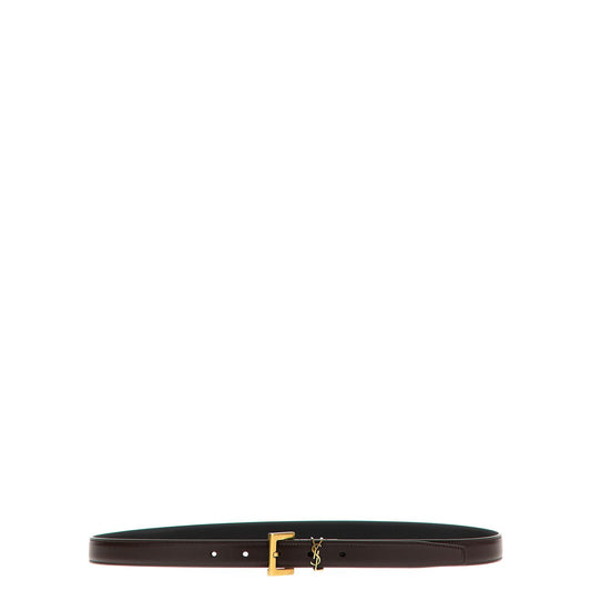 Saint Laurent Brown Leather Regular Belt