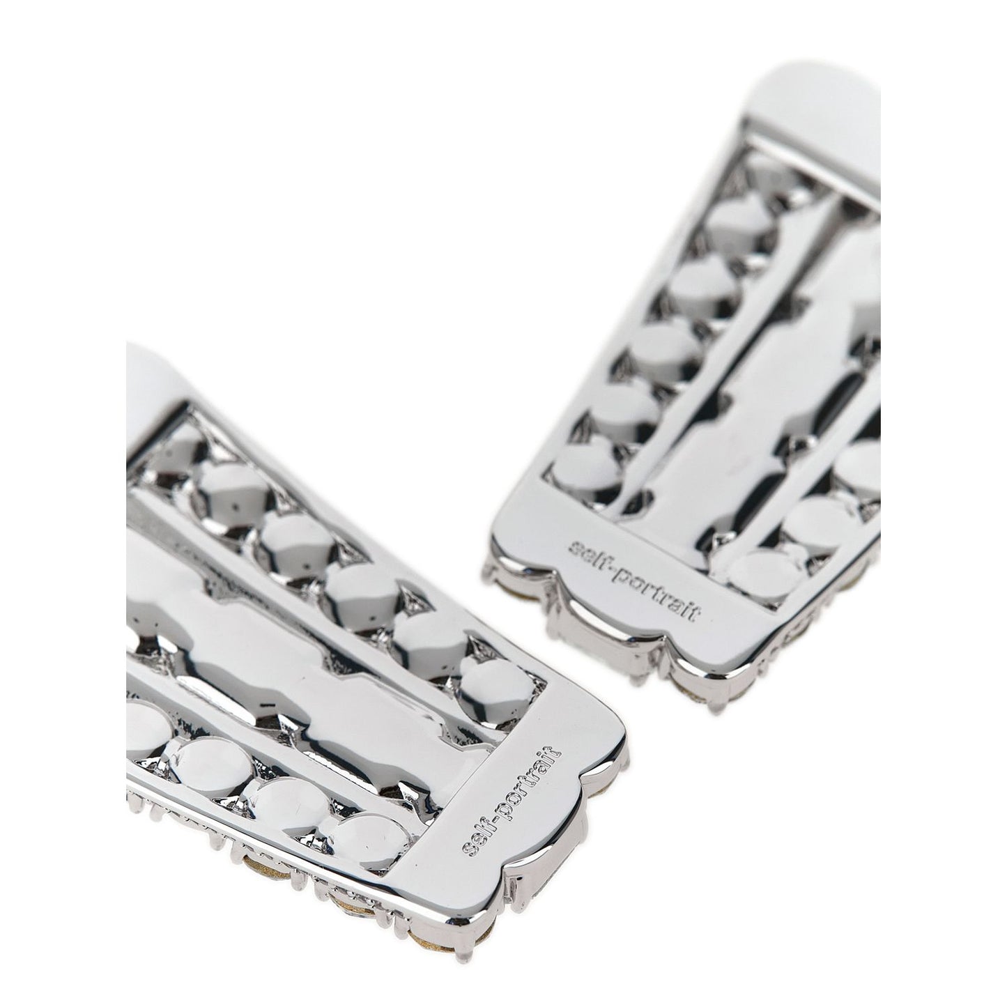 Self-Portrait Silver Cotton Earrings