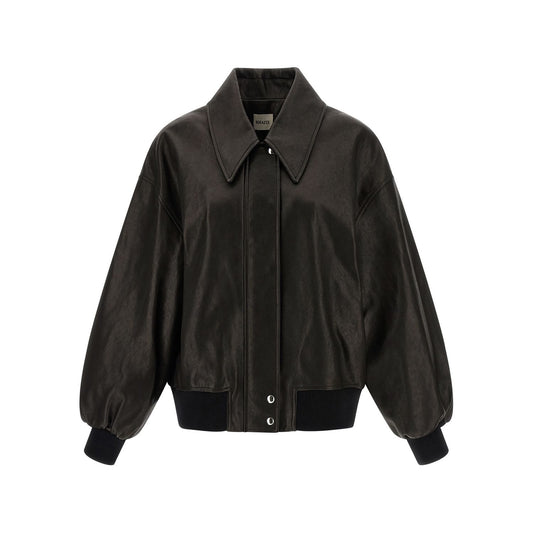 Khaite Black Lamb Leather Leather Jacket