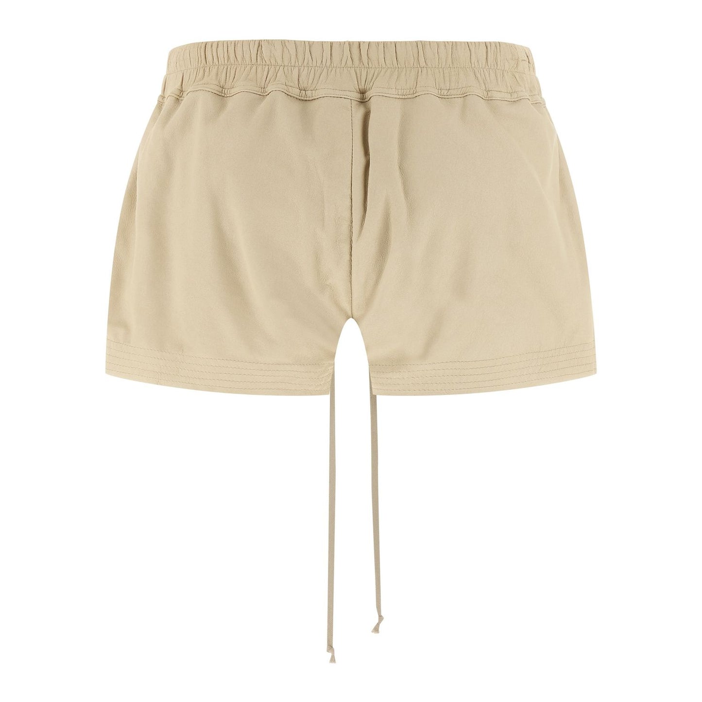 Rick Owens Beige Lamb Leather Bermuda Shorts