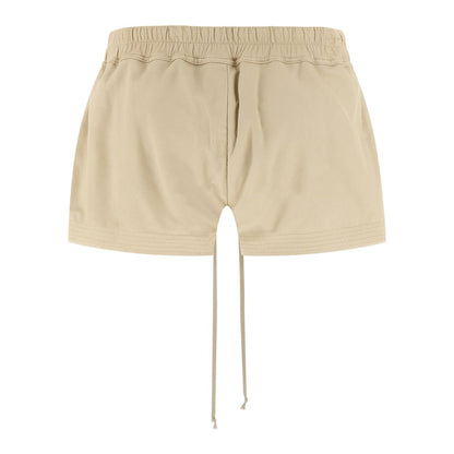 Rick Owens Beige Lamb Leather Bermuda Shorts