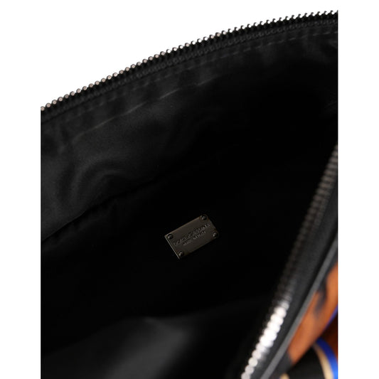 Dolce & Gabbana Brown Tiger Print Nylon Fanny Waist Pack Borse Men Bag