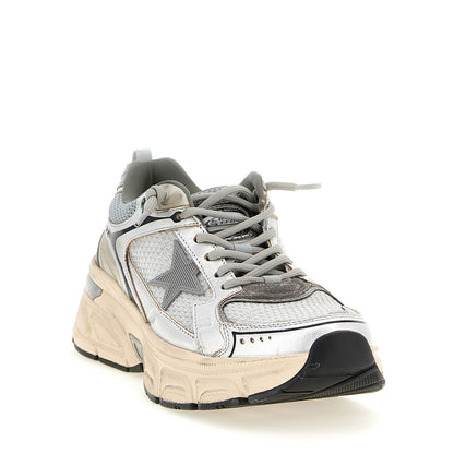 Golden Goose Silver Leather Chunky Sneakers