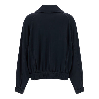 Brunello Cucinelli Blue Cotton Bomber
