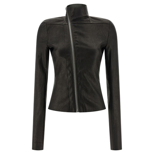 Rick Owens Black Lamb Leather Leather Jacket
