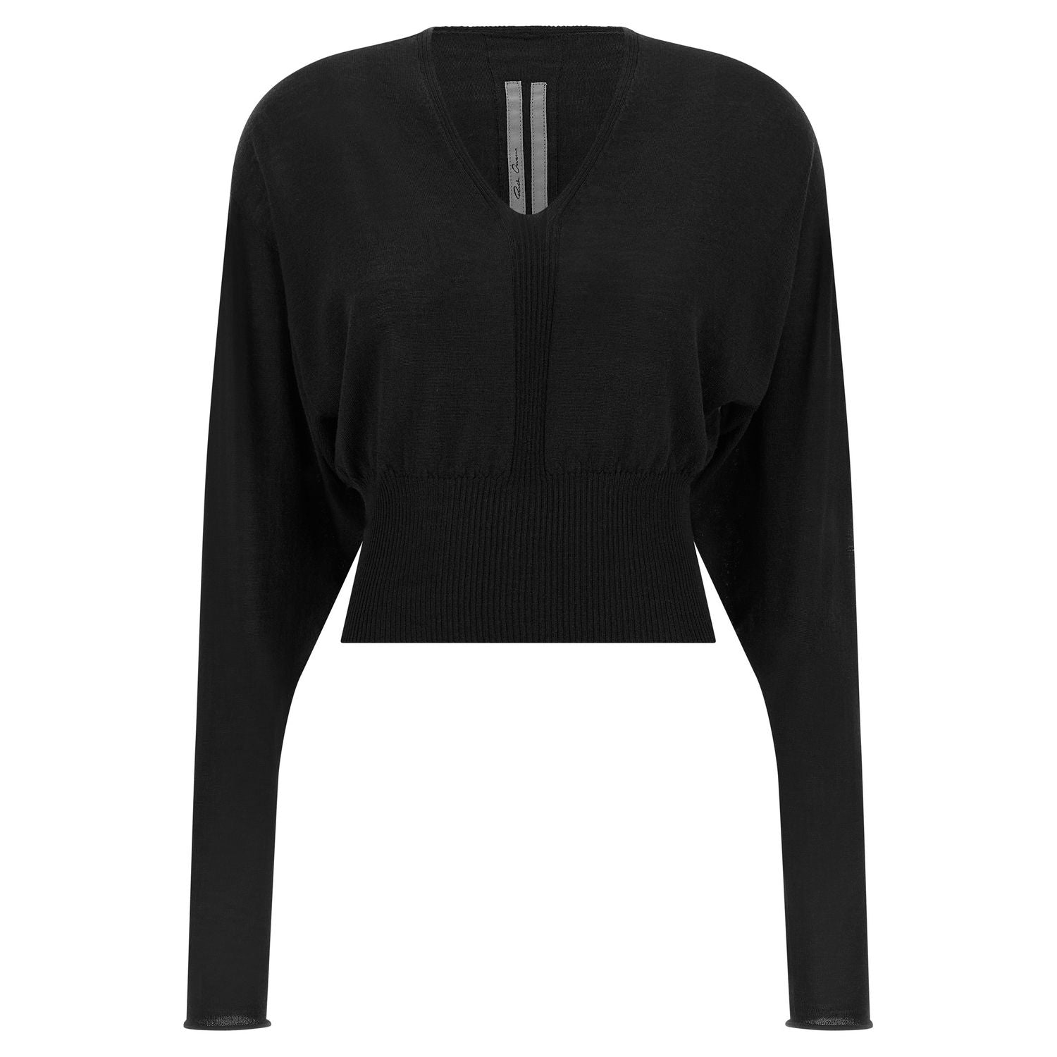 Rick Owens Black Cotton Sweatshirt