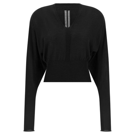 Rick Owens Black Cotton Sweatshirt