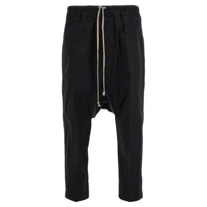 Rick Owens Black Cotton Casual Pants
