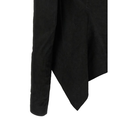 Rick Owens Black Lamb Leather Leather Jacket