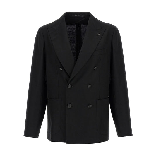 Tagliatore Black Virgin Wool Blazer