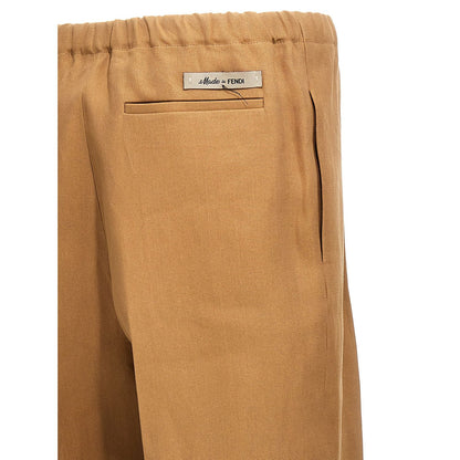 Fendi Beige Paper Casual Pants
