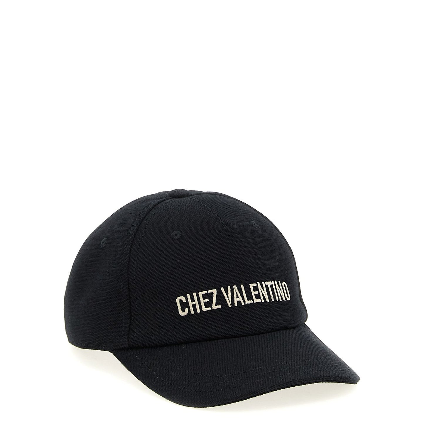 Valentino Garavani Black Cotton Cap (Baseball Hat)
