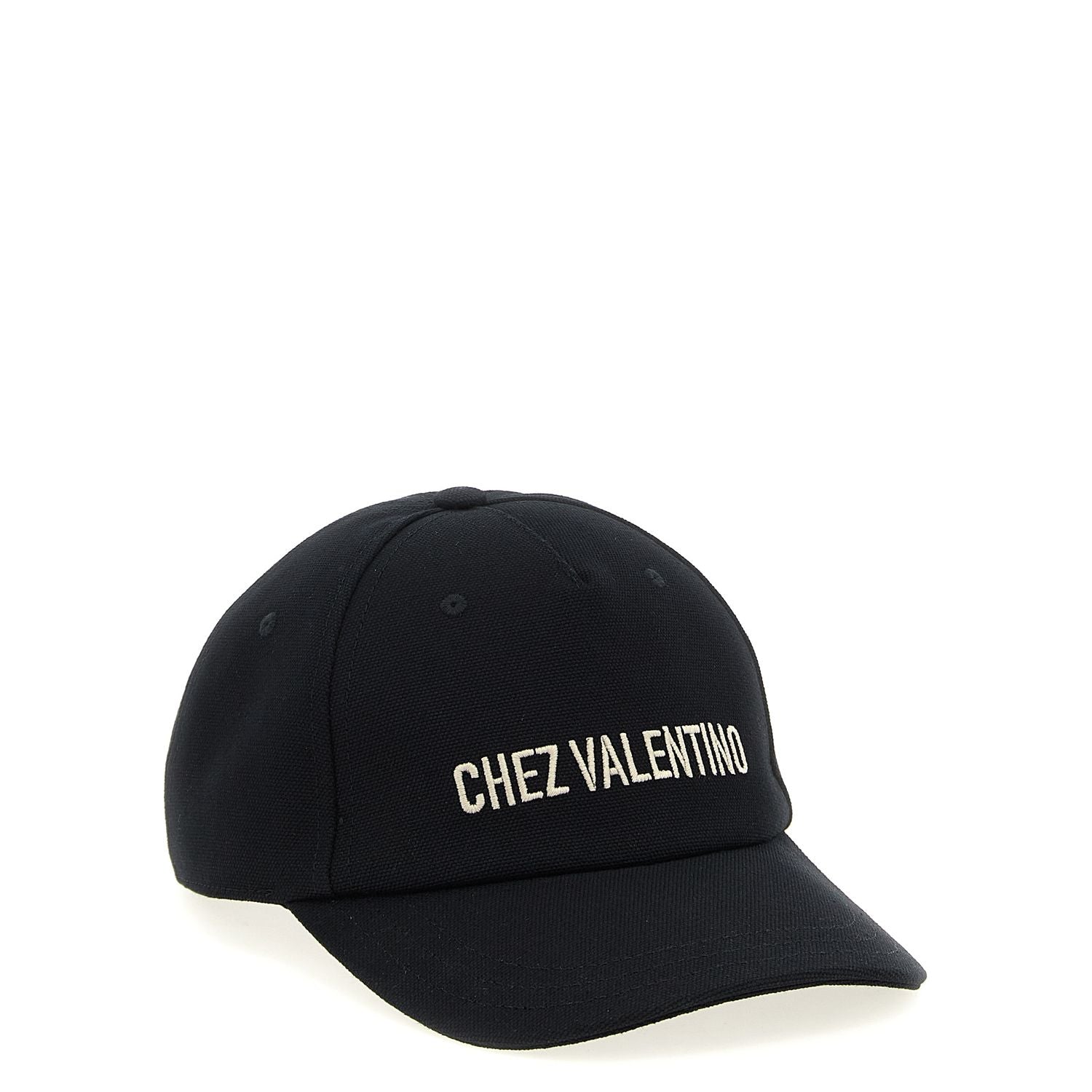 Valentino Garavani Black Cotton Cap (Baseball Hat)