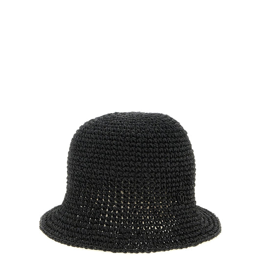 Maison Michel Black Papier Bucket Hat