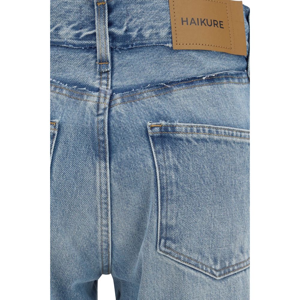 Haikure Blue Cotton Flared Jeans