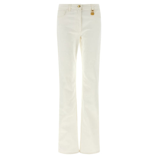 Elisabetta Franchi White Cotton Jeans Denim