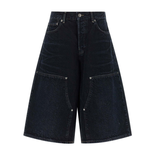 Haikure Blue Cotton Bermuda Shorts